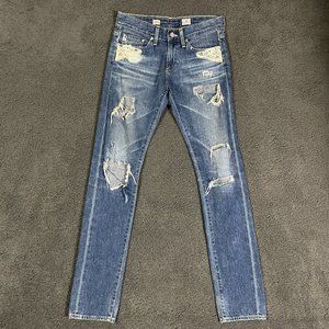 COPY - AG Adriano Goldschmied Womens Jeans 25 (Really 30x33.5) Blue Piper Skinny